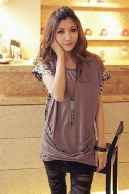 Claret Color Cotton Chiffon Top